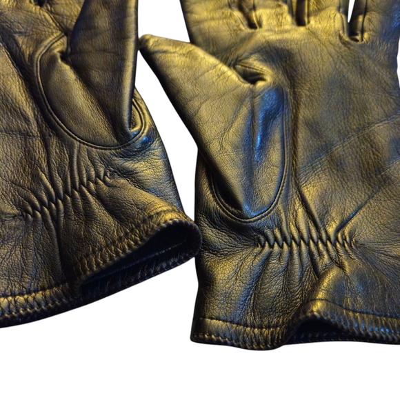 Vintage Isotoner Aris Set Of 2 Women (8-9) Leather Gloves Winter Riding Classic - Picture 7 of 11